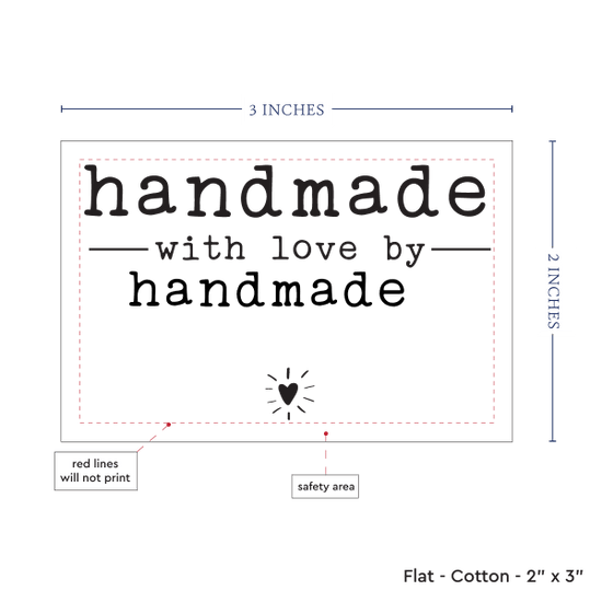 PPLR_HIDDEN_PRODUCT Modern Blanket Label with Heart (2"x3"-Cotton)