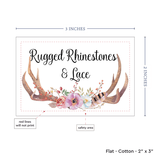 PPLR_HIDDEN_PRODUCT Boho Antlers and Flowers (2"x3"-Cotton)