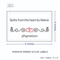 PPLR_HIDDEN_PRODUCT Double Heart Quote (2"x3" Cotton - 12 labels/set)