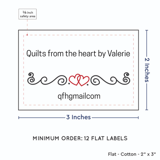 PPLR_HIDDEN_PRODUCT Double Heart Quote (2"x3" Cotton - 12 labels/set)