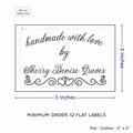 PPLR_HIDDEN_PRODUCT Double Heart Border (2"x3" Cotton - 12 labels/set)