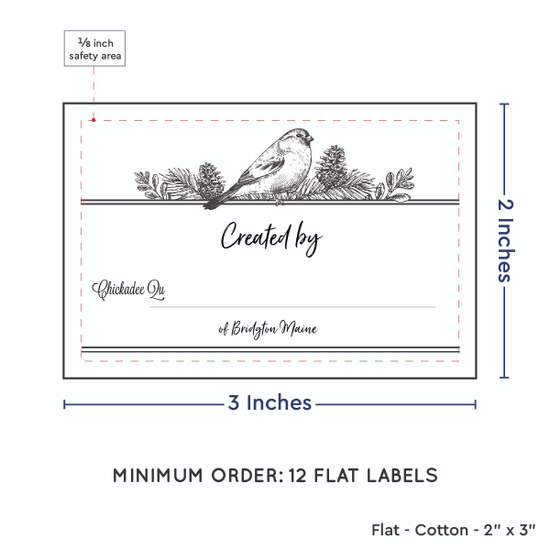 PPLR_HIDDEN_PRODUCT Winter Birds with Fill in Blanks (2"x3" Cotton - 12 labels/set)
