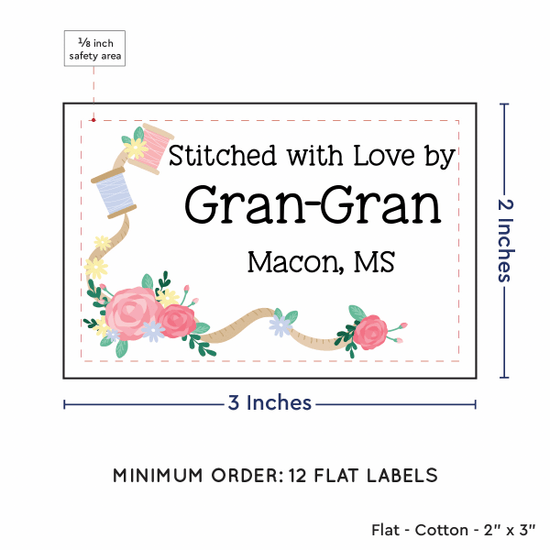 PPLR_HIDDEN_PRODUCT Thread and Flowers (2"x3" Cotton - 12 labels/set)