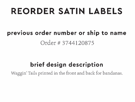 PPLR_HIDDEN_PRODUCT Reorder Previous Label Design - SATIN