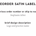 PPLR_HIDDEN_PRODUCT Reorder Previous Label Design - SATIN