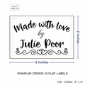 PPLR_HIDDEN_PRODUCT Double Heart Border (2"x3" Cotton - 12 labels/set)