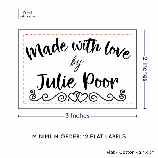 PPLR_HIDDEN_PRODUCT Double Heart Border (2"x3" Cotton - 12 labels/set)
