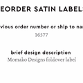 PPLR_HIDDEN_PRODUCT Reorder Previous Label Design - SATIN