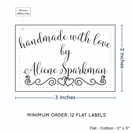 PPLR_HIDDEN_PRODUCT Double Heart Border (2"x3" Cotton - 12 labels/set)