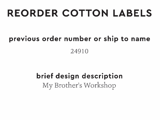PPLR_HIDDEN_PRODUCT Reorder Previous Label Design - COTTON