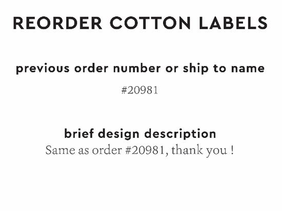 PPLR_HIDDEN_PRODUCT Reorder Previous Label Design - COTTON