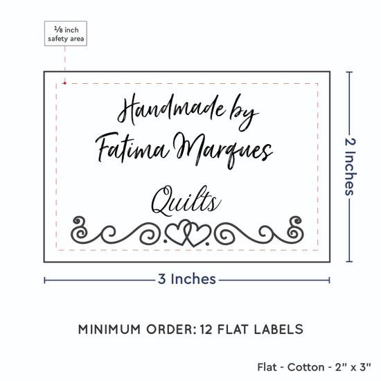 PPLR_HIDDEN_PRODUCT Double Heart Border (2"x3" Cotton - 12 labels/set)