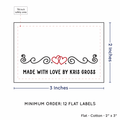 PPLR_HIDDEN_PRODUCT Double Heart Quote (2"x3" Cotton - 12 labels/set)
