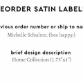 PPLR_HIDDEN_PRODUCT Reorder Previous Label Design - SATIN
