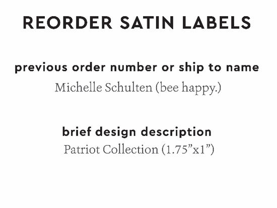 PPLR_HIDDEN_PRODUCT Reorder Previous Label Design - SATIN