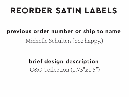 PPLR_HIDDEN_PRODUCT Reorder Previous Label Design - SATIN