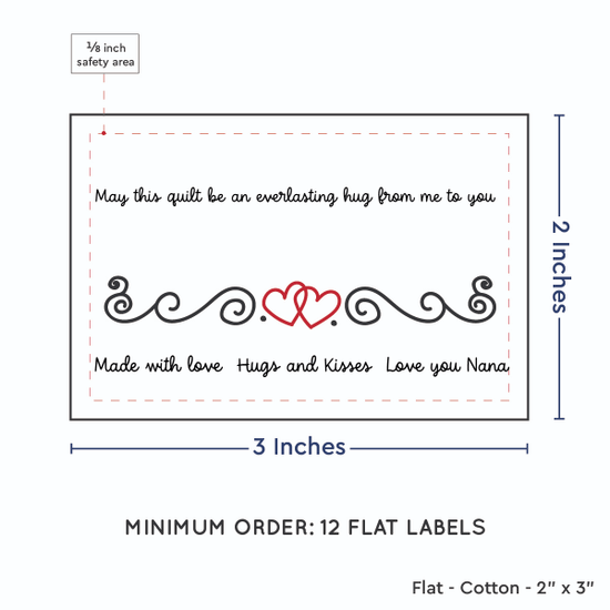 PPLR_HIDDEN_PRODUCT Double Heart Quote (2"x3" Cotton - 12 labels/set)
