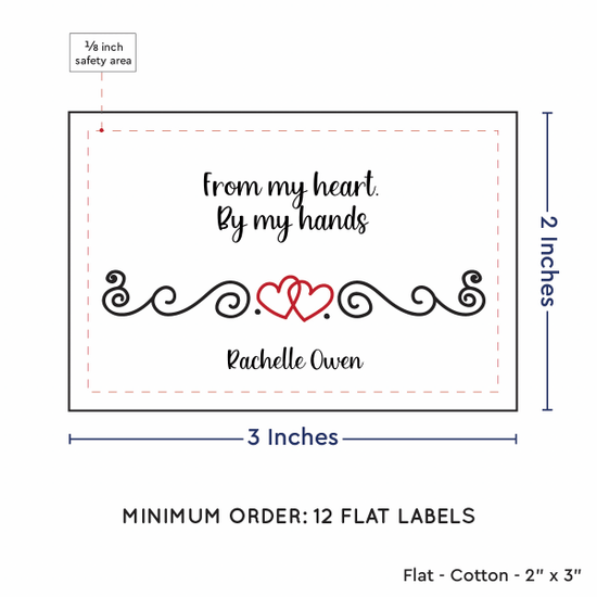 PPLR_HIDDEN_PRODUCT Double Heart Quote (2"x3" Cotton - 12 labels/set)