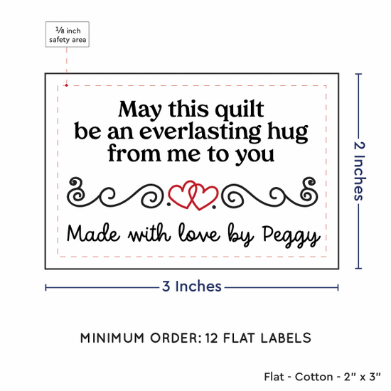 PPLR_HIDDEN_PRODUCT Double Heart Quote (2"x3" Cotton - 12 labels/set)