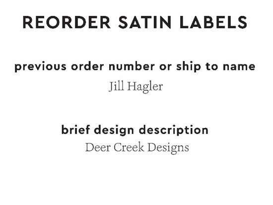 PPLR_HIDDEN_PRODUCT Reorder Previous Label Design - SATIN