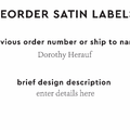 PPLR_HIDDEN_PRODUCT Reorder Previous Label Design - SATIN
