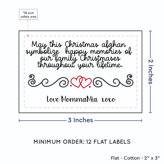PPLR_HIDDEN_PRODUCT Double Heart Quote (2"x3" Cotton - 12 labels/set)