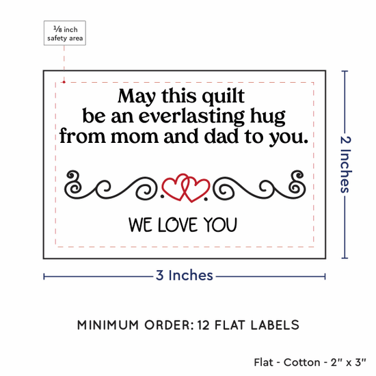 PPLR_HIDDEN_PRODUCT Double Heart Quote (2"x3" Cotton - 12 labels/set)