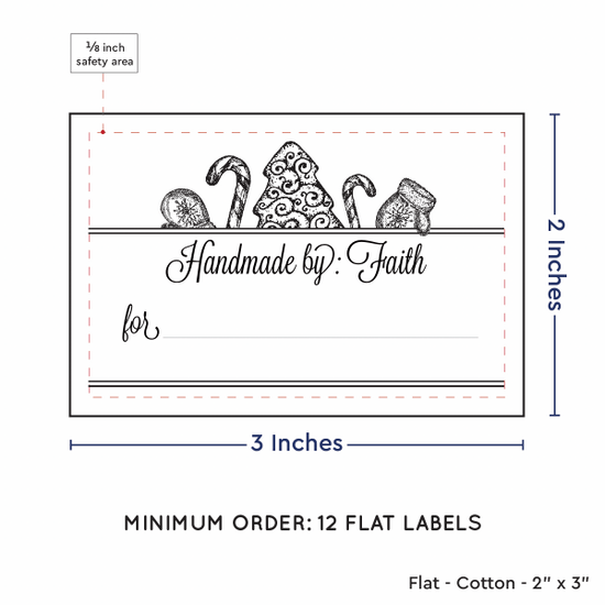 PPLR_HIDDEN_PRODUCT Holiday Treats with Fill in Blanks (2"x3" Cotton - 12 labels/set)