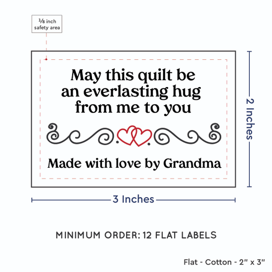 PPLR_HIDDEN_PRODUCT Double Heart Quote (2"x3" Cotton - 12 labels/set)