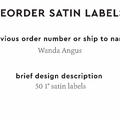 PPLR_HIDDEN_PRODUCT Reorder Previous Label Design - SATIN