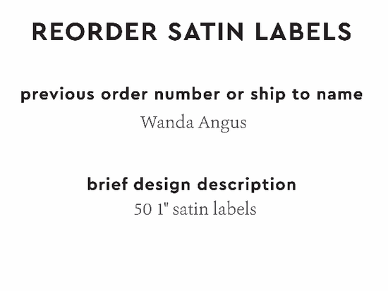 PPLR_HIDDEN_PRODUCT Reorder Previous Label Design - SATIN