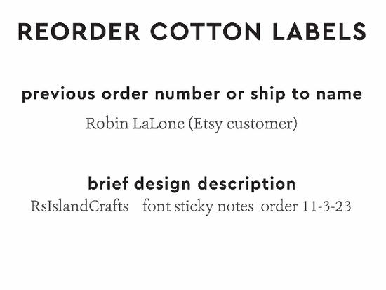 PPLR_HIDDEN_PRODUCT Reorder Previous Label Design - COTTON