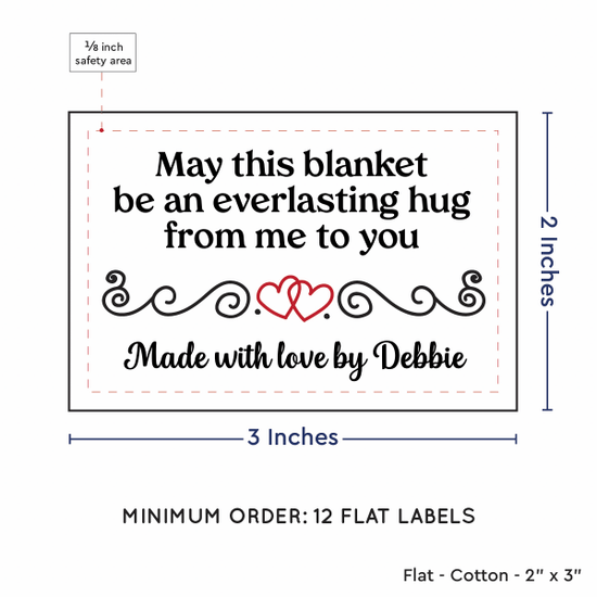 PPLR_HIDDEN_PRODUCT Double Heart Quote (2"x3" Cotton - 12 labels/set)