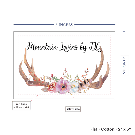 PPLR_HIDDEN_PRODUCT Boho Antlers and Flowers (2"x3"-Cotton)