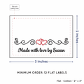 PPLR_HIDDEN_PRODUCT Double Heart Quote (2"x3" Cotton - 12 labels/set)