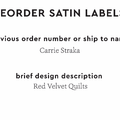 PPLR_HIDDEN_PRODUCT Reorder Previous Label Design - SATIN