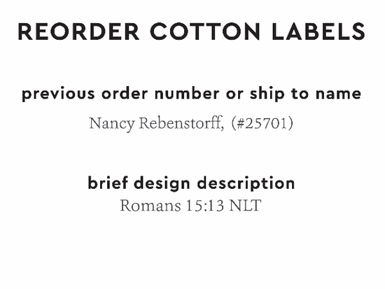 PPLR_HIDDEN_PRODUCT Reorder Previous Label Design - COTTON