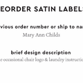 PPLR_HIDDEN_PRODUCT Reorder Previous Label Design - SATIN