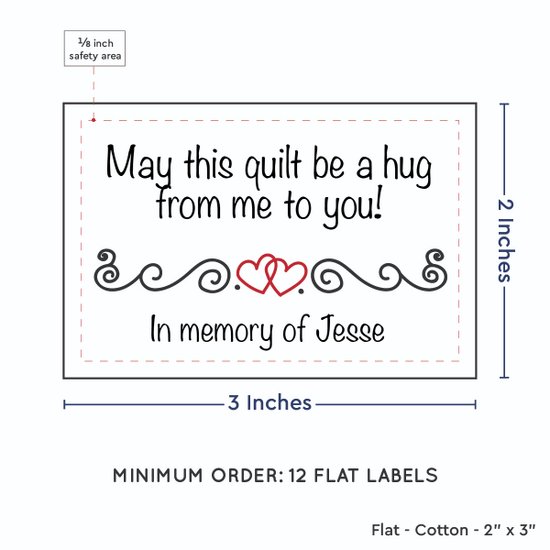PPLR_HIDDEN_PRODUCT Double Heart Quote (2"x3" Cotton - 12 labels/set)