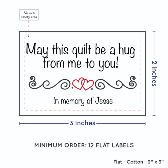 PPLR_HIDDEN_PRODUCT Double Heart Quote (2"x3" Cotton - 12 labels/set)