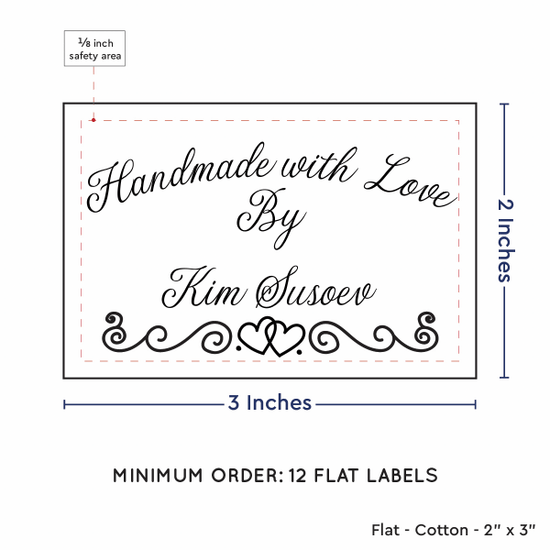 PPLR_HIDDEN_PRODUCT Double Heart Border (2"x3" Cotton - 12 labels/set)