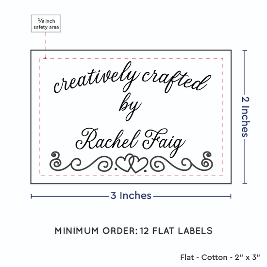PPLR_HIDDEN_PRODUCT Double Heart Border (2"x3" Cotton - 12 labels/set)