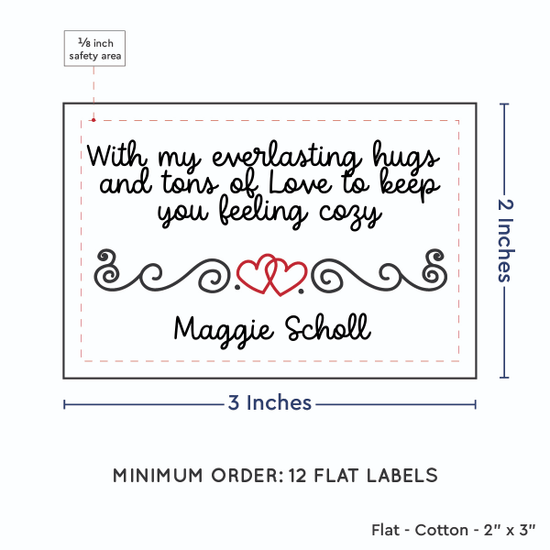 PPLR_HIDDEN_PRODUCT Double Heart Quote (2"x3" Cotton - 12 labels/set)