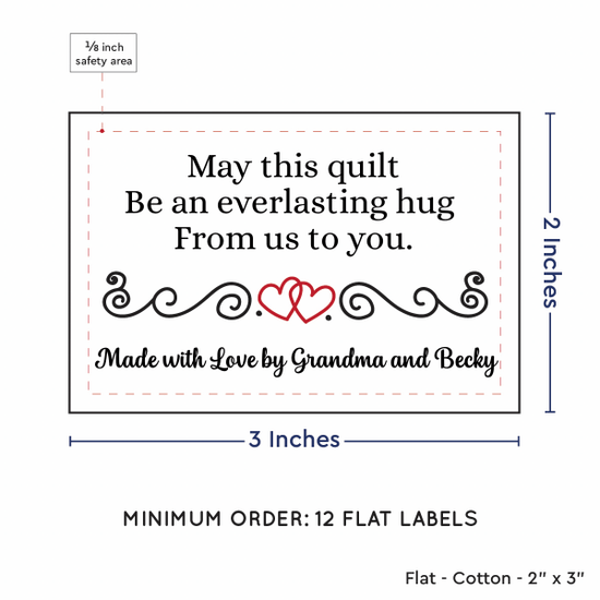 PPLR_HIDDEN_PRODUCT Double Heart Quote (2"x3" Cotton - 12 labels/set)