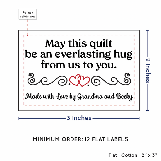 PPLR_HIDDEN_PRODUCT Double Heart Quote (2"x3" Cotton - 12 labels/set)