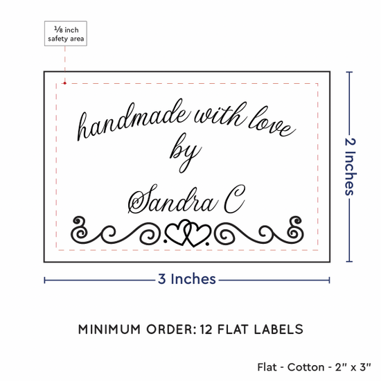 PPLR_HIDDEN_PRODUCT Double Heart Border (2"x3" Cotton - 12 labels/set)