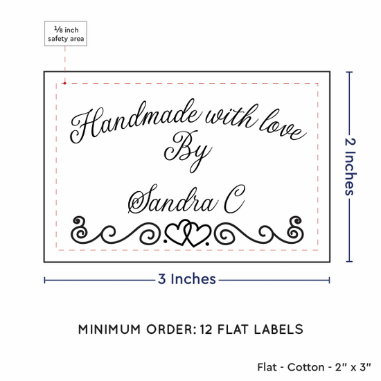PPLR_HIDDEN_PRODUCT Double Heart Border (2"x3" Cotton - 12 labels/set)