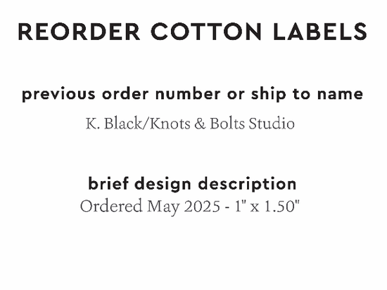 PPLR_HIDDEN_PRODUCT Reorder Previous Label Design - COTTON
