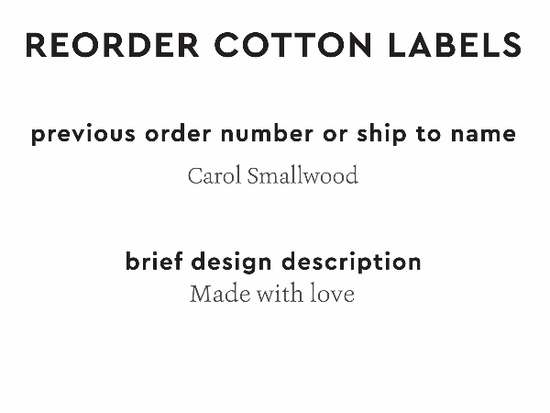 PPLR_HIDDEN_PRODUCT Reorder Previous Label Design - COTTON