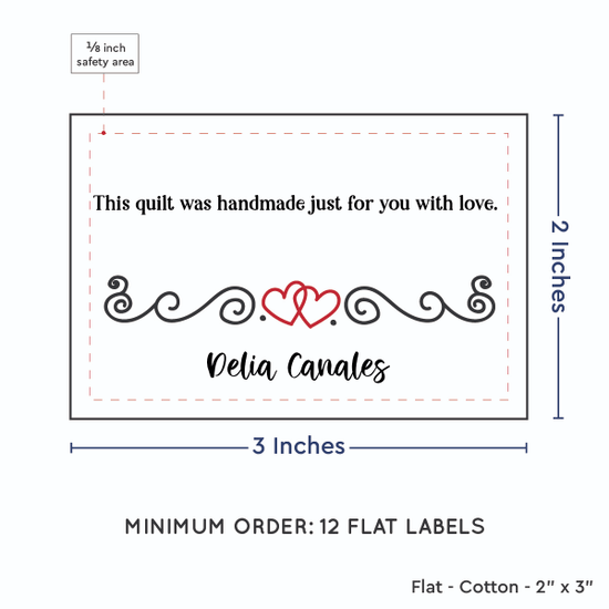 PPLR_HIDDEN_PRODUCT Double Heart Quote (2"x3" Cotton - 12 labels/set)